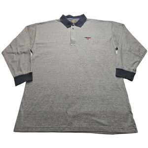 Vintage Bugle Boy Vincente Nesi Polo Shirt Mens M Striped Long Sleeve 90s